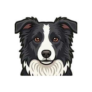Illustration of a Border Collie
