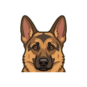 Illustration of a German Shepherd