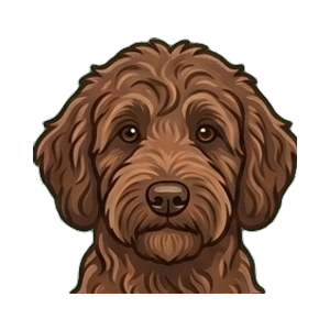 Illustration of a Labradoodle
