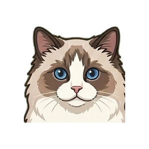 Illustration of a Ragdoll