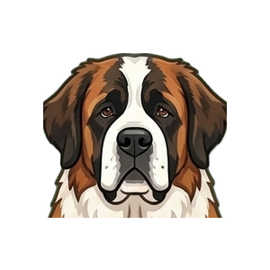 Illustration of a Saint Bernard