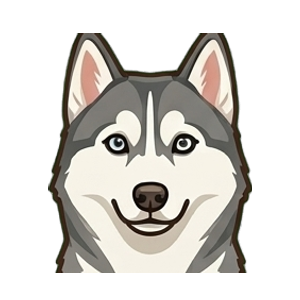 Illustration of a Siberian Husky