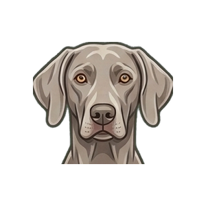 Illustration of a Weimaraner